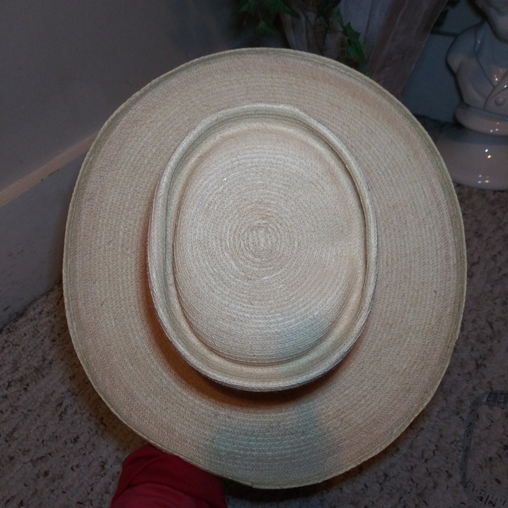 Vintage Handcrafted Panama Palm Leaf Hat Made By Maya Quiche Indians - Picture 5 of 8